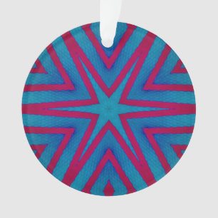 Rot und Blau Geometric Ornament