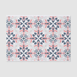 Rot und blau geometrische Muster decoupage Seidenpapier