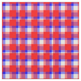 Rot und Blau Gingham Stoff