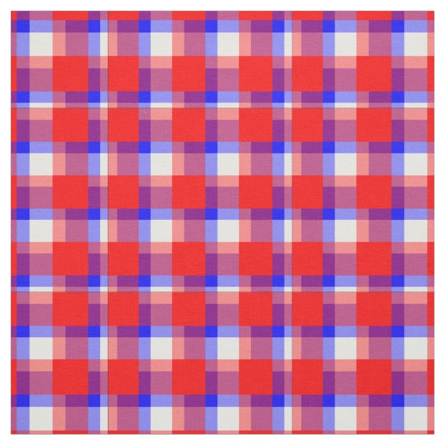 Rot und Blau Gingham Stoff (Muster)