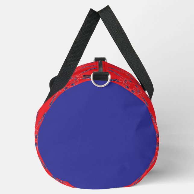 Rot und Blau groß Duffle Bag (Linke Seite)