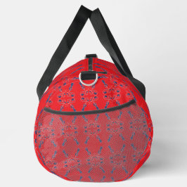 Rot und Blau groß Duffle Bag