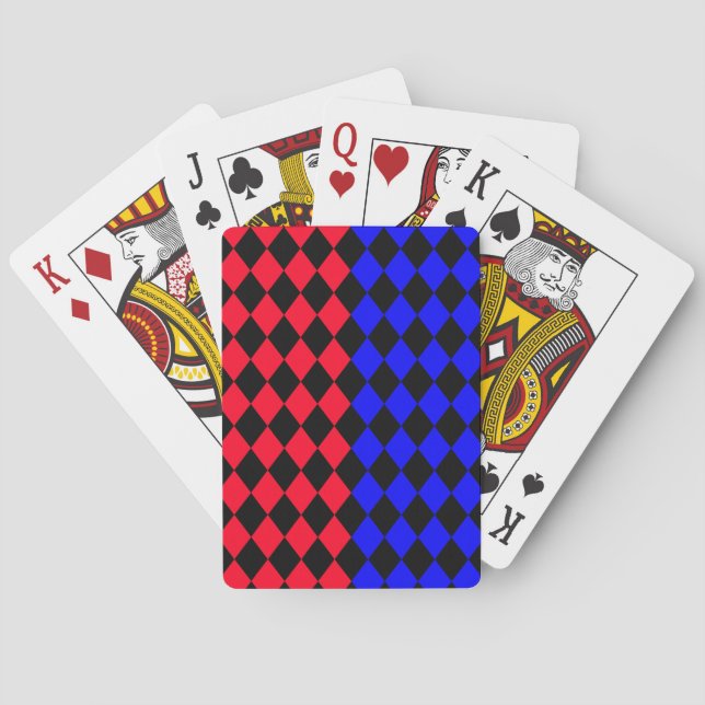 Rot und Blau Legging Spielkarten (Rückseite)