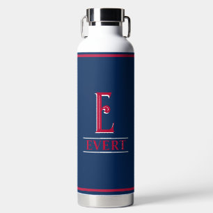 Rot und Blau Monogrammiert Trinkflasche