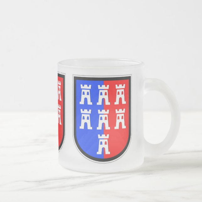 Rot und Blau, muss es sein Mattglastasse (Rechts)