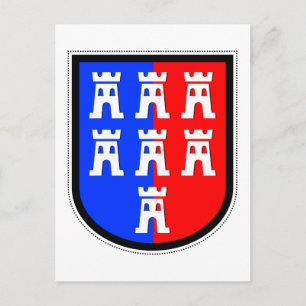 Rot und Blau, muss es sein Postkarte
