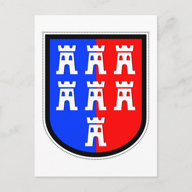 Rot und Blau, muss es sein Postkarte (Vorderseite)