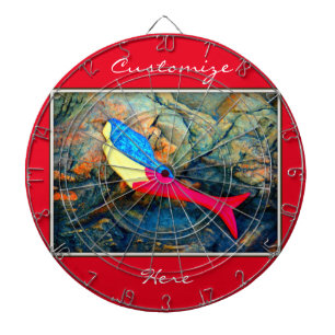 Rot- und Blauladentier Dartscheibe