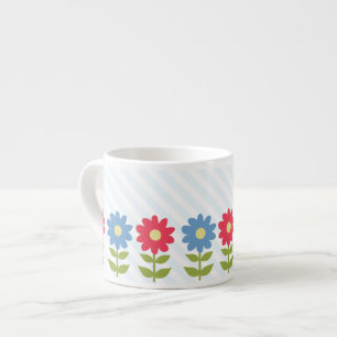 Rot- und Blütenblumen Espressotasse