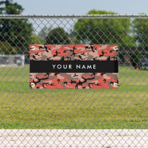 Rot und braun Camouflage Ihr Name Persönlich gesta Banner