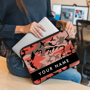 Rot und braun Camouflage Ihr Name Persönlich gesta Laptopschutzhülle