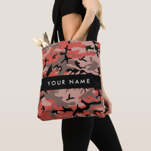 Rot und braun Camouflage Ihr Name Persönlich gesta Tasche