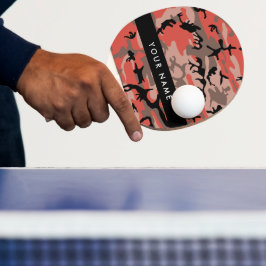 Rot und braun Camouflage Ihr Name Persönlich gesta Tischtennis Schläger