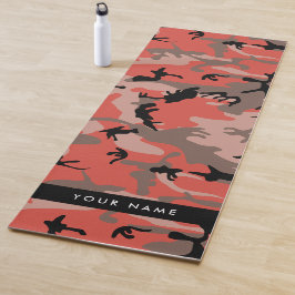 Rot und braun Camouflage Ihr Name Persönlich gesta Yogamatte