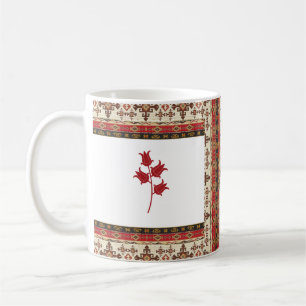 Rot und Braun im orientalischen Stil mit Tulpen Kaffeetasse