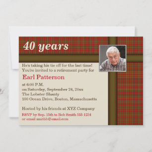 Rot und braun Kariert, Einladung zur Ruhestandsreg
