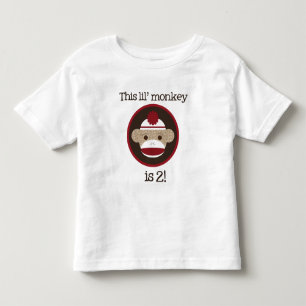 Rot und Brown-Socken-Affe: Zweites Kleinkind T-shirt