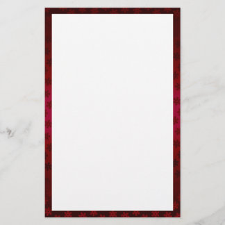 Rot und Burgund - Schneeflocken Briefpapier