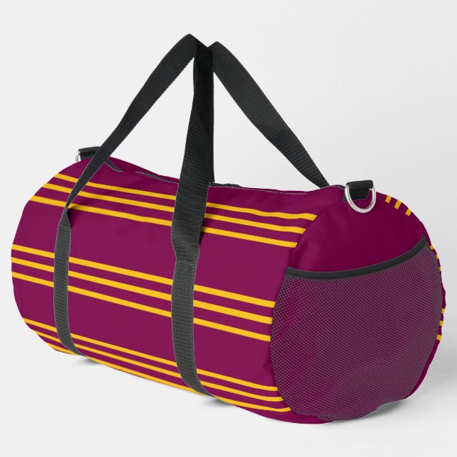 Rot und Gelb Groß Duffle Bag (Rechte Ecke)