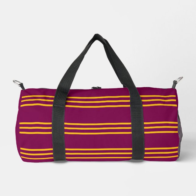 Rot und Gelb Klein Duffle Bag (Vorderseite)