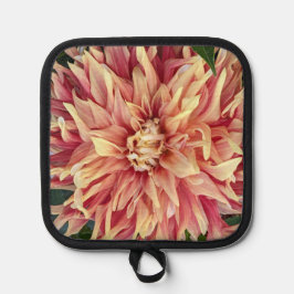 Rot und Gelb variierte Dahlia Floral Topflappen
