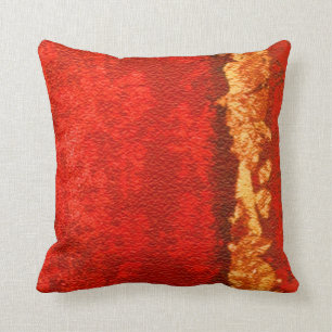 Rot und Gold abstrakt Kissen