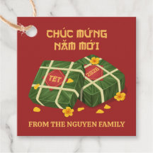 Rot und Gold Banh Chung Vietnamesisches Tet 2026
