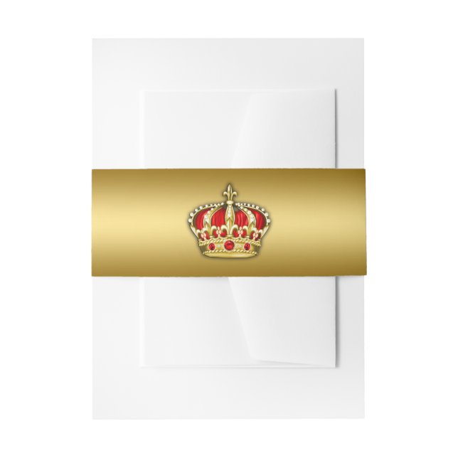 Rot und Gold Einladungsbanderole (Vorderseite Beispiel)