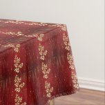 Rot und Gold Glitzer Tischdecke<br><div class="desc">Rot und goldfarben Glitzer Tischdecke, festlich für die Ferien.</div>