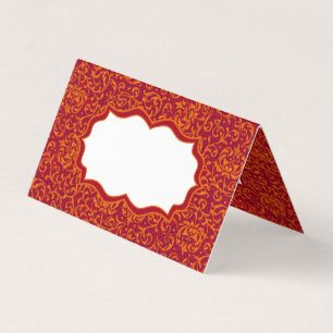 Rot und Gold Renaissance Tudor Damask Floral