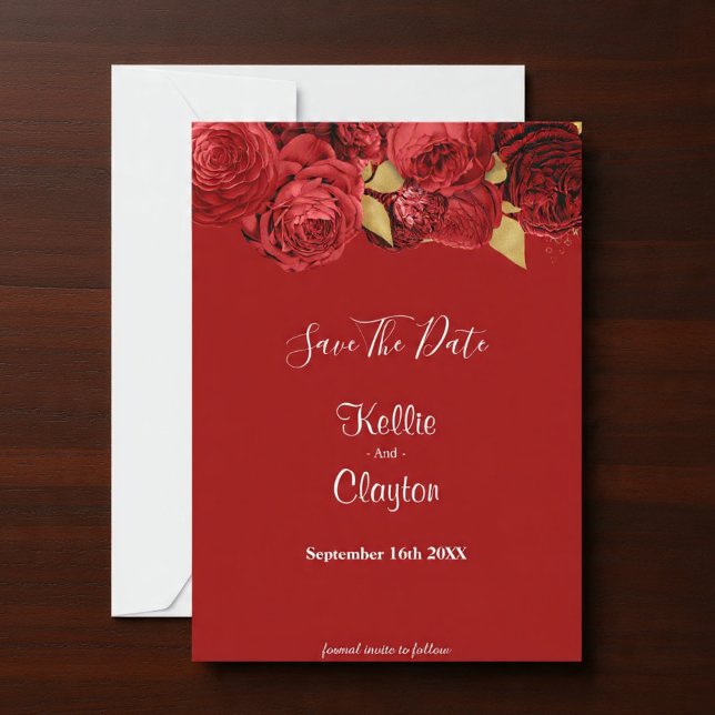 Rot und Gold Save the Date (Von Creator hochgeladen)