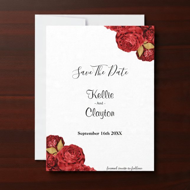 Rot und Gold Save the Date (Von Creator hochgeladen)