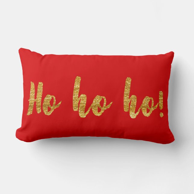 Rot und Gold Weihnachtskissen Lendenkissen (Vorderseite)