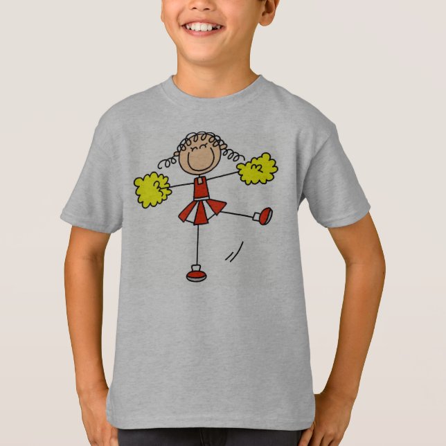Rot und Goldcheerleader T-Shirt (Vorderseite)