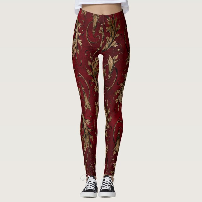 Rot- und Golddampfer-Leggings Leggings (Vorderseite)