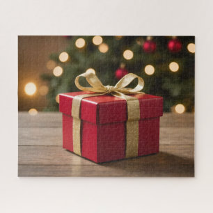 Rot-und-goldenes Weihnachtsgeschenk