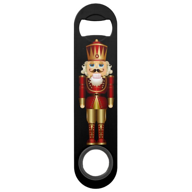 Rot und Goldnussknacker Speedflaschenöffner (Vorderseite)
