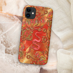 Rot- und Goldorchidee Chinesisches Neujahr Schlang Case-Mate iPhone Hülle