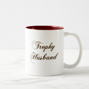 Rot und Goldtrophäe-Ehemann Zweifarbige Tasse