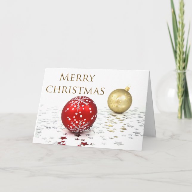 Rot- und Goldverzierungen Karte (Vorderseite)