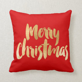 Rot und Goldweihnachtskissen "frohe Weihnachten " Kissen