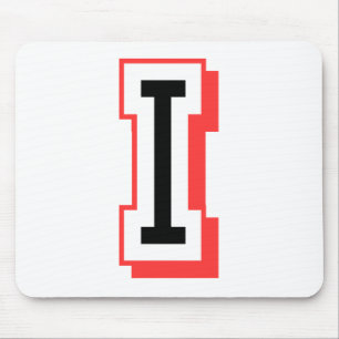 Rot und gotische Schrift I Mousepad