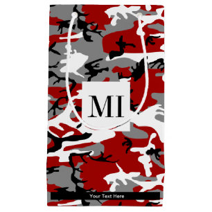 Rot und Grau Camo, Tarnung, Militär, Armee Kleine Geschenktüte