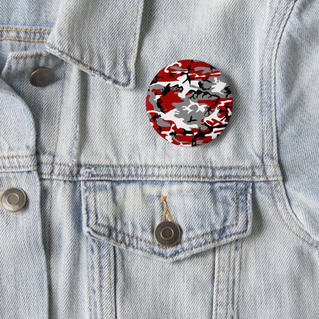 Rot und Grau Camouflage, Militär, Armee Button (Beispiel)