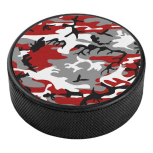 Rot und Grau Camouflage, Militär, Armee Eishockey Puck