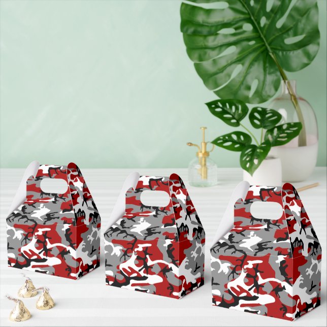 Rot und Grau Camouflage, Militär, Armee Geschenkschachtel (Zahlreiche)