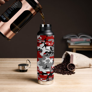 Rot und Grau Camouflage, Militär, Armee Trinkflasche