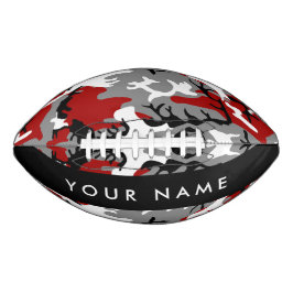 Rot und Gray Camouflage Ihr Name personalisieren Football
