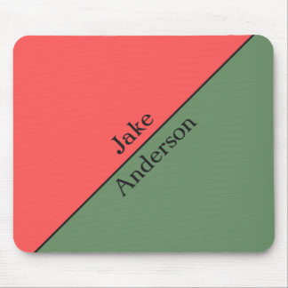 Rot und Grün 45 Grad Minimalist Mousepad