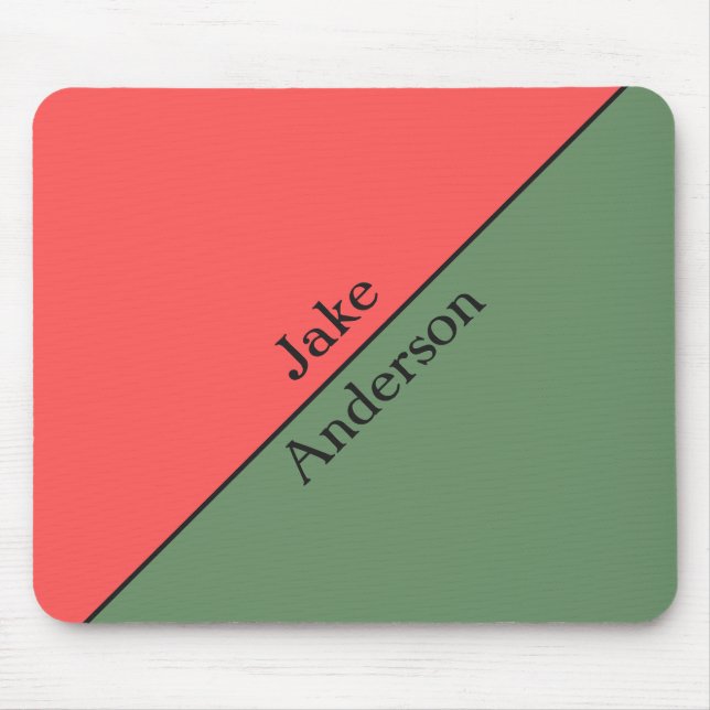 Rot und Grün 45 Grad Minimalist Mousepad (Vorne)